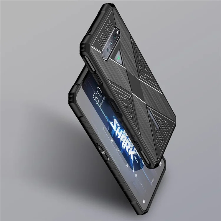 Para Xiaomi Black Shark 4 / 4 Pro / 5 RS Funda protectora a prueba de golpes Tapa posterior cepillada de TPU Carcasa de teléfono - Gris