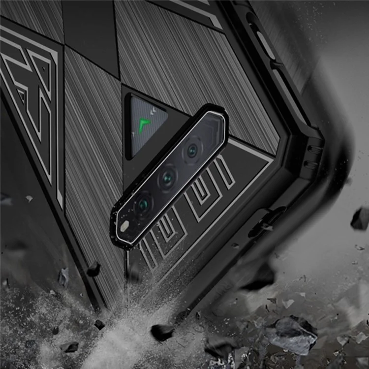 Para Xiaomi Black Shark 4 / 4 Pro / 5 RS Funda protectora a prueba de golpes Tapa posterior cepillada de TPU Carcasa de teléfono - Gris