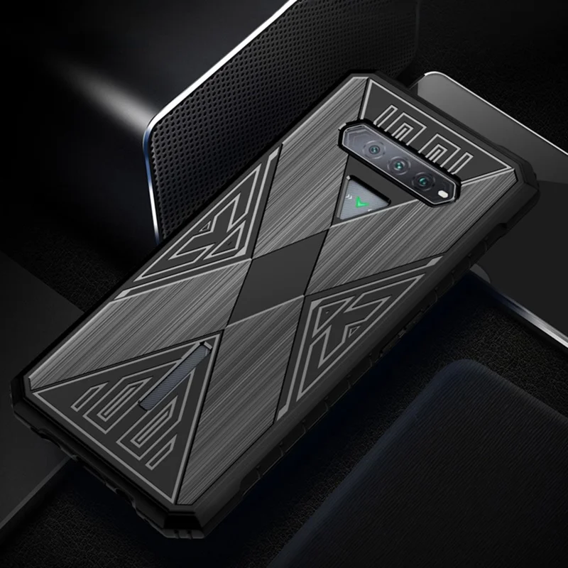 For Xiaomi Black Shark 4 / 4 Pro / 5 RS Shockproof Protective Back Cover Brushed TPU Phone Case - Blue