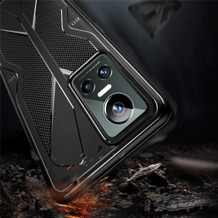 Pour Realme GT Neo 3 5G Anti-drop Soft TPU Case Anti-fingerprint Textured Phone Cover - Noir
