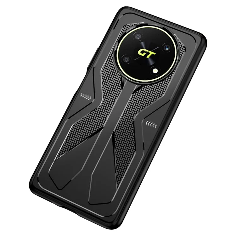 For Honor X40 GT 5G Stylish Textured Phone Cover Anti-drop Flexible TPU Case - Black