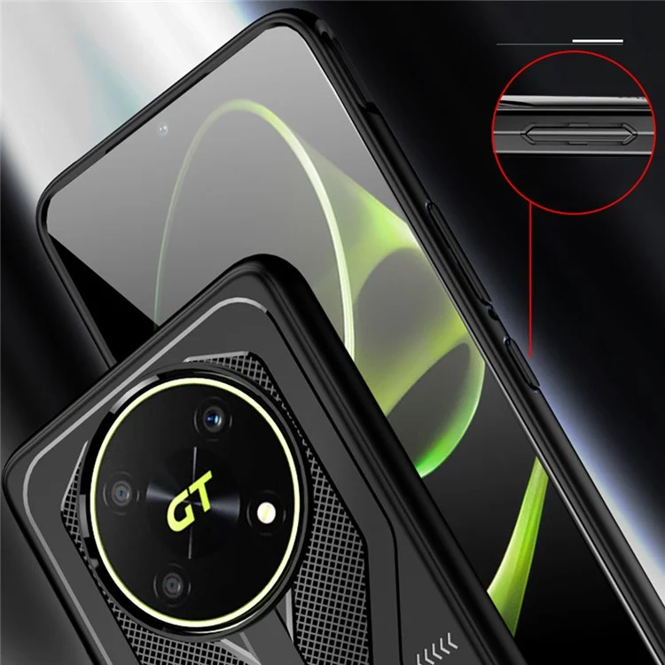 For Honor X40 GT 5G Stylish Textured Phone Cover Anti-drop Flexible TPU Case - Black