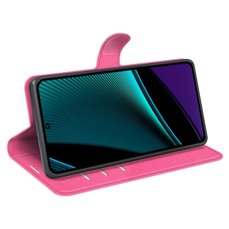 Funda para Teléfono para Infinix Note 11 Pro, Textura de Litchi Cartera de Piel PU Funda de Pie - Rosa