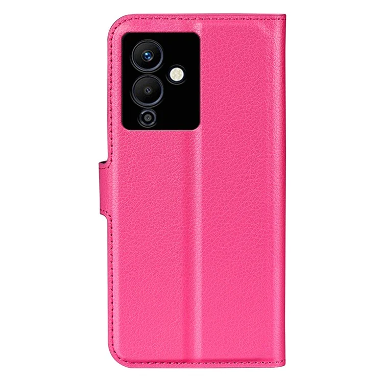 Stand Phone Case per Infinix Note 12 Pro 5G, funzione portafoglio Texture Litchi Leather Shell Cover - Rosa