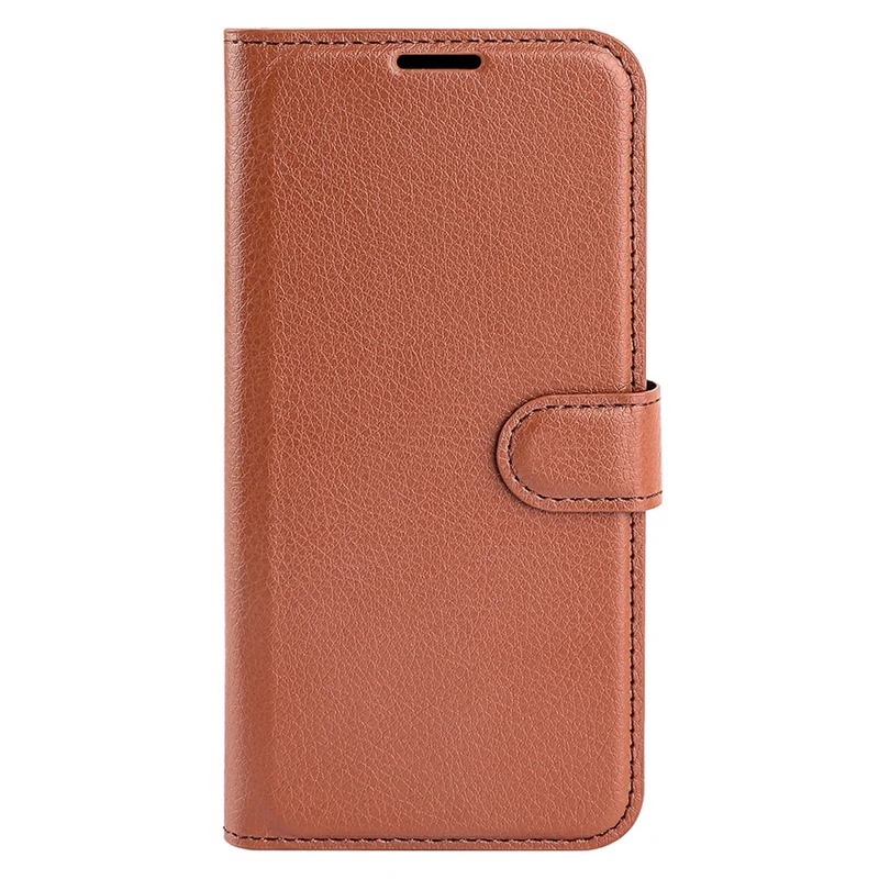 For Infinix Hot 11 Play Litchi Texture PU Leather Wallet Anti-Drop Shell Flip Stand Phone Case - Brown