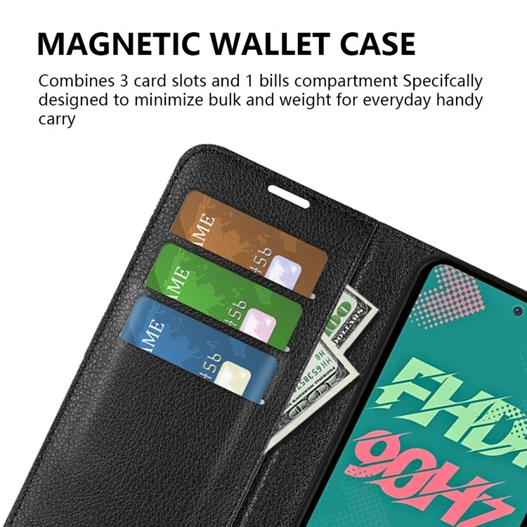 Phone Cover for Infinix Hot 11s , PU Leather Wallet Anti-Drop Shell Flip Stand Litchi Texture Phone Case - Brown