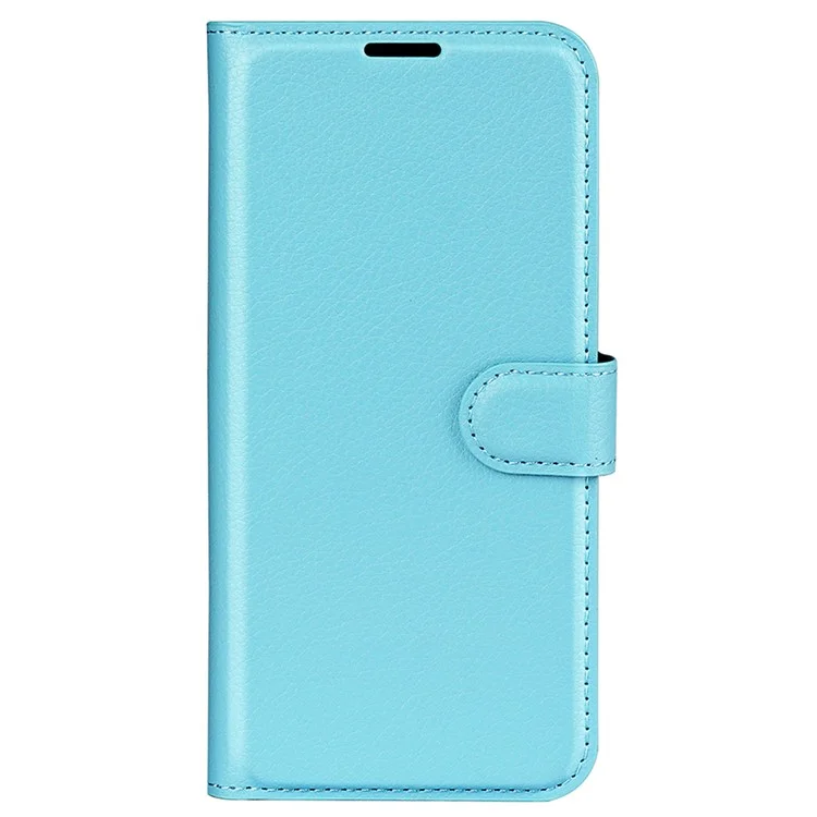 Litchi Texture Phone Cover Wallet for Infinix Hot 12 Play 4G, Anti-Drop Shell Flip Stand Phone Case - Blue