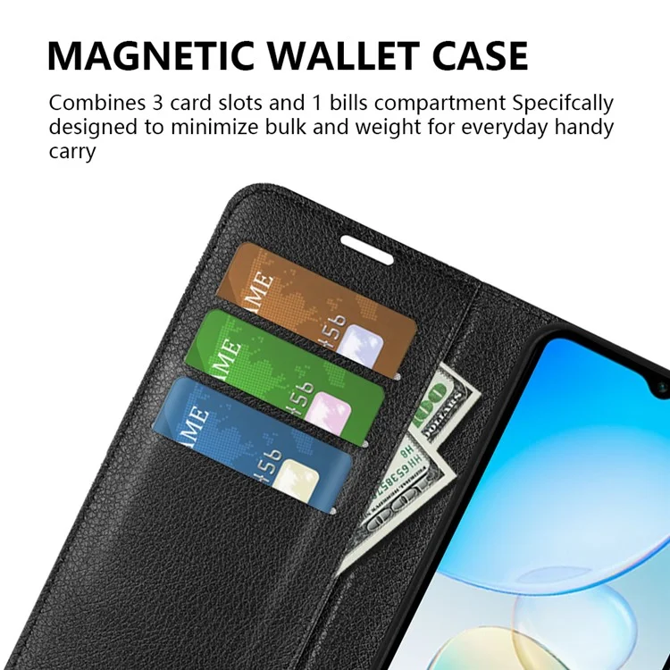 Для Infinix Hot 12i 4G Flip Stand Phone Case Litchi Texture PU Leather Wallet Anti-Dust Phone Shell - Rose