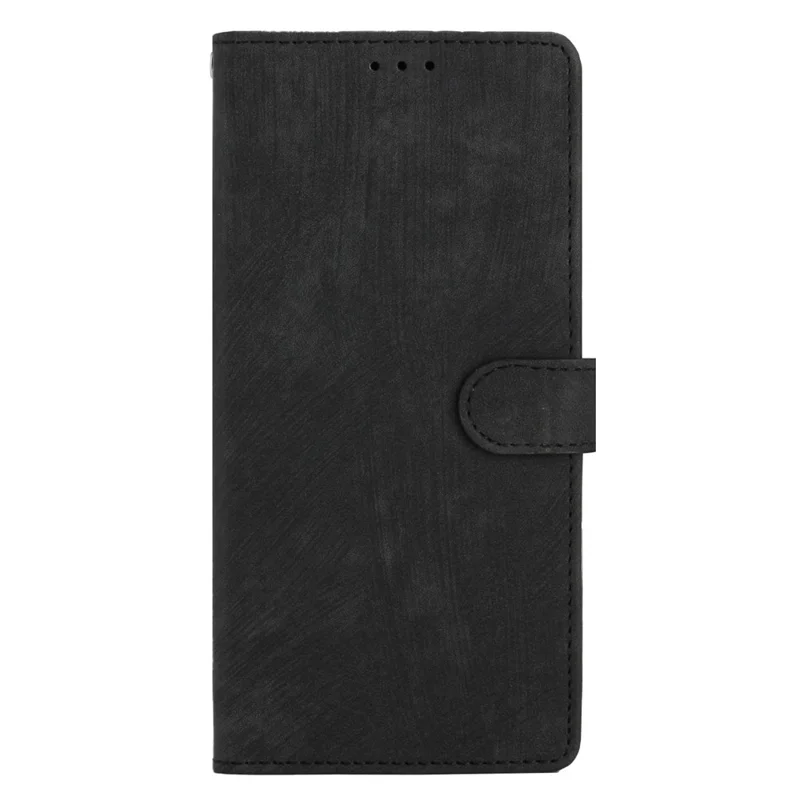 Leather Phone Case for Xiaomi Redmi Note 12 4G , Skin-touch Wallet Stand Cover - Black