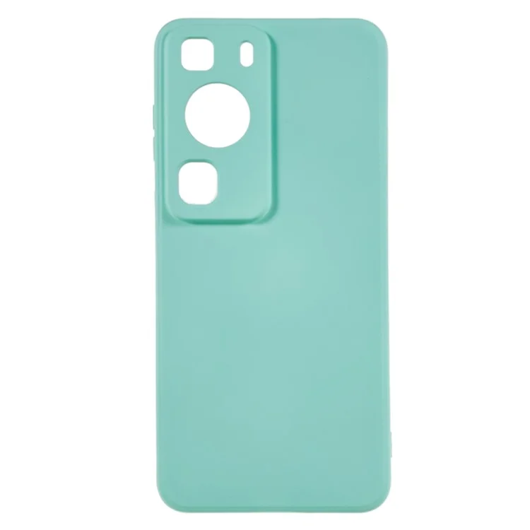 Pour Huawei P60 / P60 Pro Fibre de revêtement Antichoc Couverture Caoutchoutée TPU Étui de Téléphone - Bleu Bébé