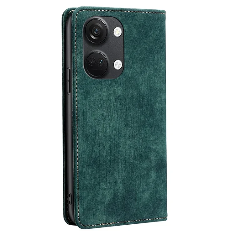 Handyhülle für OnePlus Nord 3 5G / Ace 2V 5G, stoßfest, aus PU-Leder, RFID-blockierend, Stand-Wallet-Flip-Cover - Grün