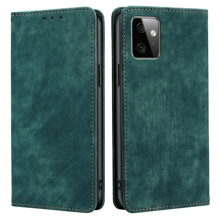 Custodia RFID Blocking Shell per Motorola Moto G Power 5G Portafoglio Supporto Telefono Custodia in Pelle PU Flip Cover - Verde