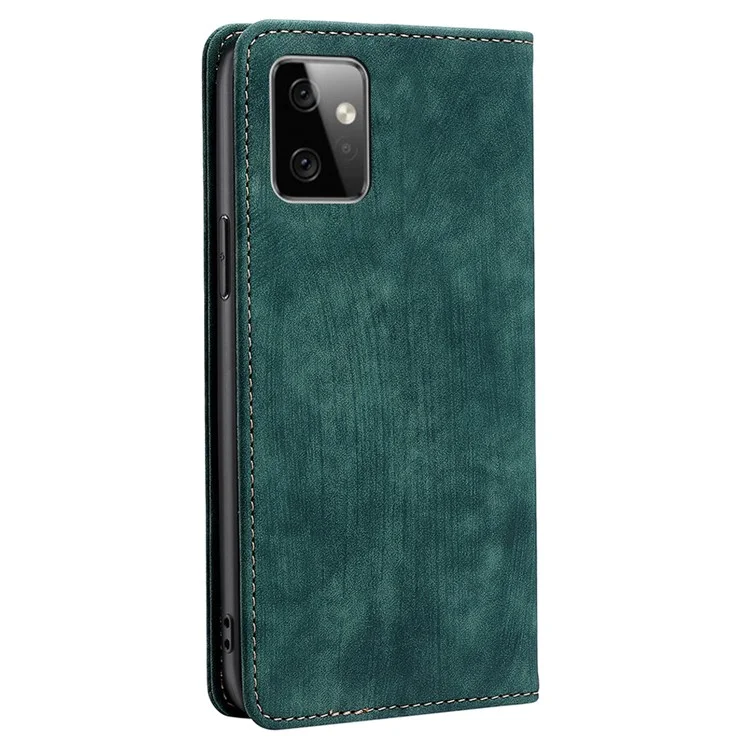 Custodia RFID Blocking Shell per Motorola Moto G Power 5G Portafoglio Supporto Telefono Custodia in Pelle PU Flip Cover - Verde