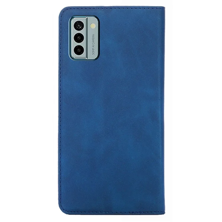 Pour Nokia G22 Porte-cartes Etui en cuir PU Peau-touch Support Téléphone Mobile Anti-chute Housse - Bleu