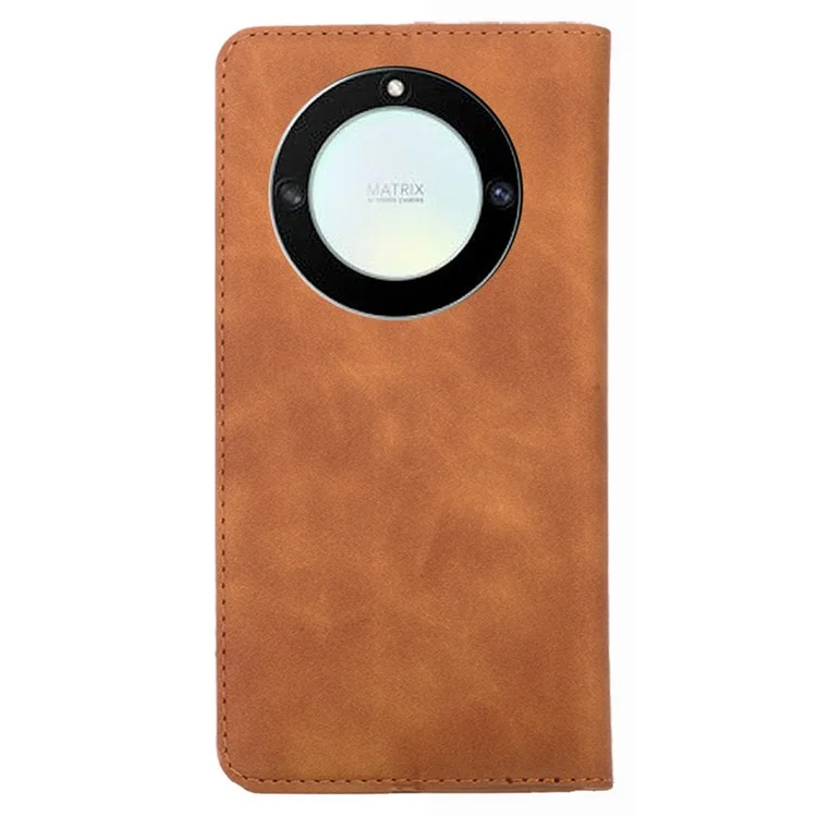 Para Honor X40 / X9a / Magic5 Lite 5G Funda de Teléfono Móvil de Piel PU con Soporte y Tarjetero - Marrón Claro