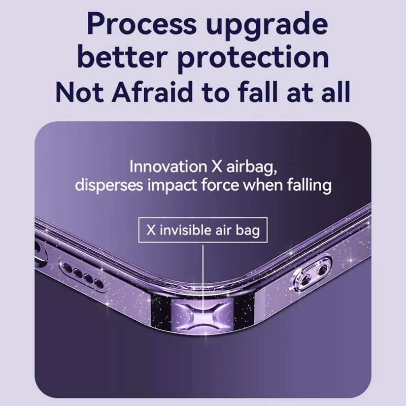 SULADA Custodia Posteriore in Vetro Temperato per iPhone 14 Pro, Cornice in TPU con Brillantini, Cover in Placcatura Elettrolitica con Protezione Obiettivo - Rosa