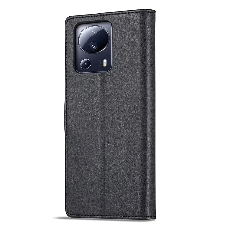 LC.IMEEKE Pour Xiaomi 13 Lite / Civi 2 5G Étui Portefeuille en Cuir PU avec Support - Noir