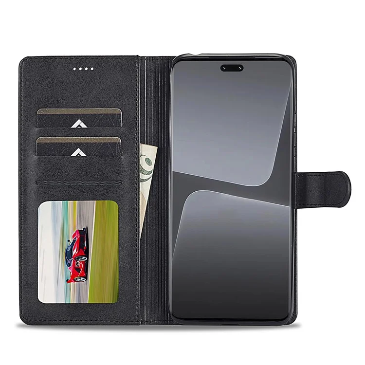 LC.IMEEKE Pour Xiaomi 13 Lite / Civi 2 5G Étui Portefeuille en Cuir PU avec Support - Noir