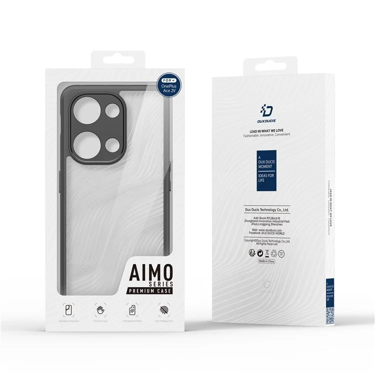 Série Dux Ducis Aimo Pour OnePlus Ace 2V Téléphone Caxe Tpu + pc (certification de Réalisation) - Noir