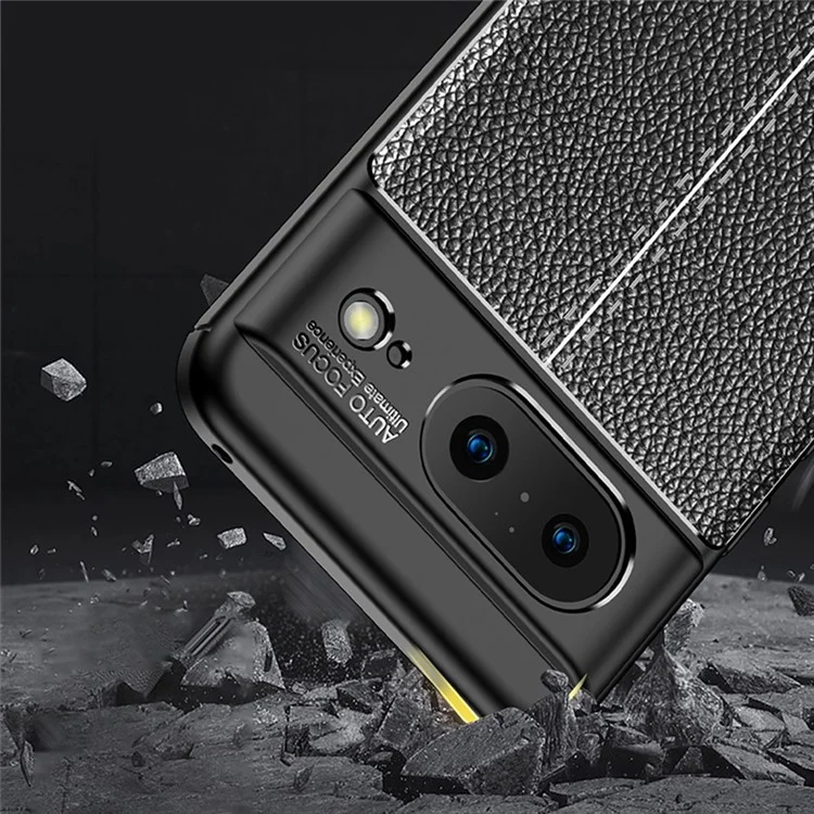 Pour Google Pixel 8 Anti-Scratch Litchi Texture TPU Mobile Phone Case Shockproof Cell Phone Cover - Noir