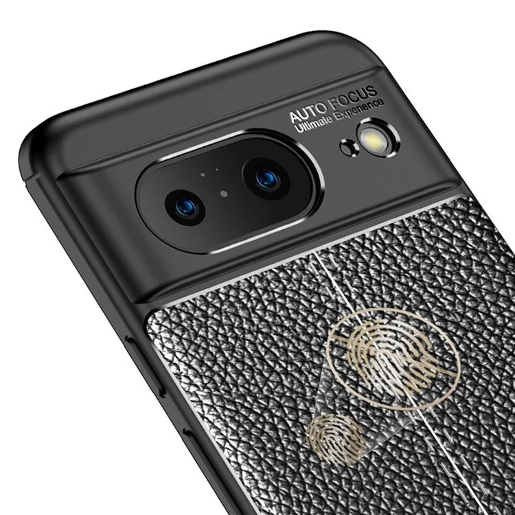 Pour Google Pixel 8 Anti-Scratch Litchi Texture TPU Mobile Phone Case Shockproof Cell Phone Cover - Noir