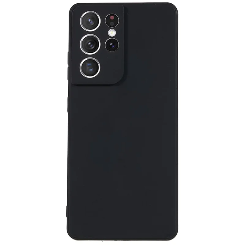Para Samsung Galaxy S21 Ultra 5G Funda de Teléfono TPU Borde Recto Anti-arañazos Cubierta de Teléfono - Negro