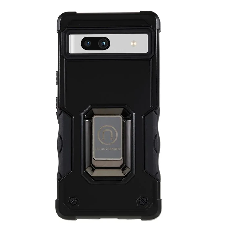 Pour Google Pixel 7a Kickstand Phone Case PC+TPU Drop-proof Phone Cover - Noir