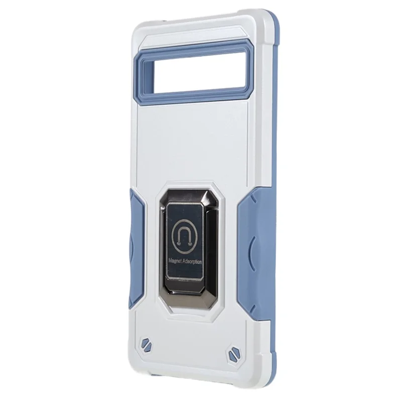 For Google Pixel 7a Kickstand Phone Case PC+TPU Drop-proof Phone Cover - White