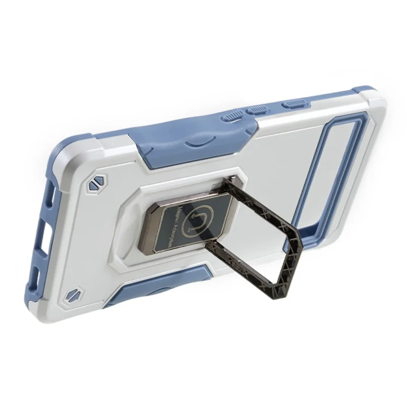 For Google Pixel 7a Kickstand Phone Case PC+TPU Drop-proof Phone Cover - White