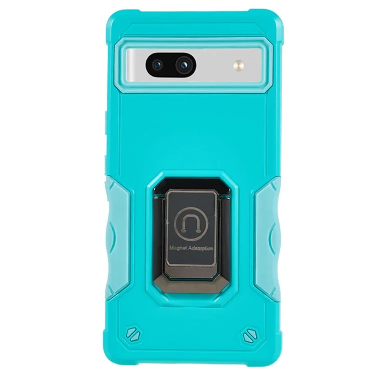 Para Google Pixel 7a Kickstand Phone Case PC+TPU a prueba de golpes Funda para teléfono - Verde menta