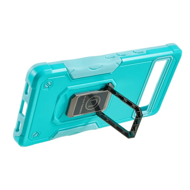 Para Google Pixel 7a Kickstand Phone Case PC+TPU a prueba de golpes Funda para teléfono - Verde menta