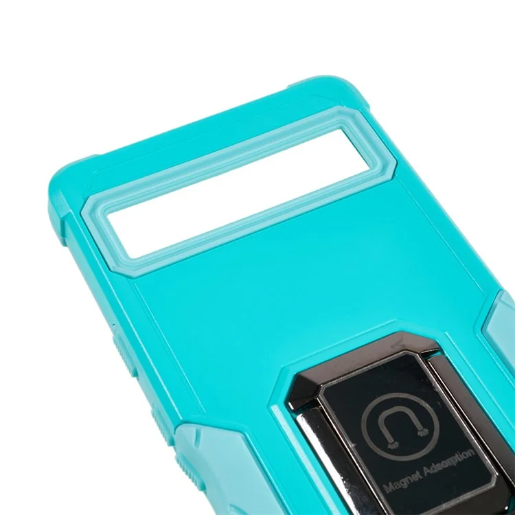Para Google Pixel 7a Kickstand Phone Case PC+TPU a prueba de golpes Funda para teléfono - Verde menta