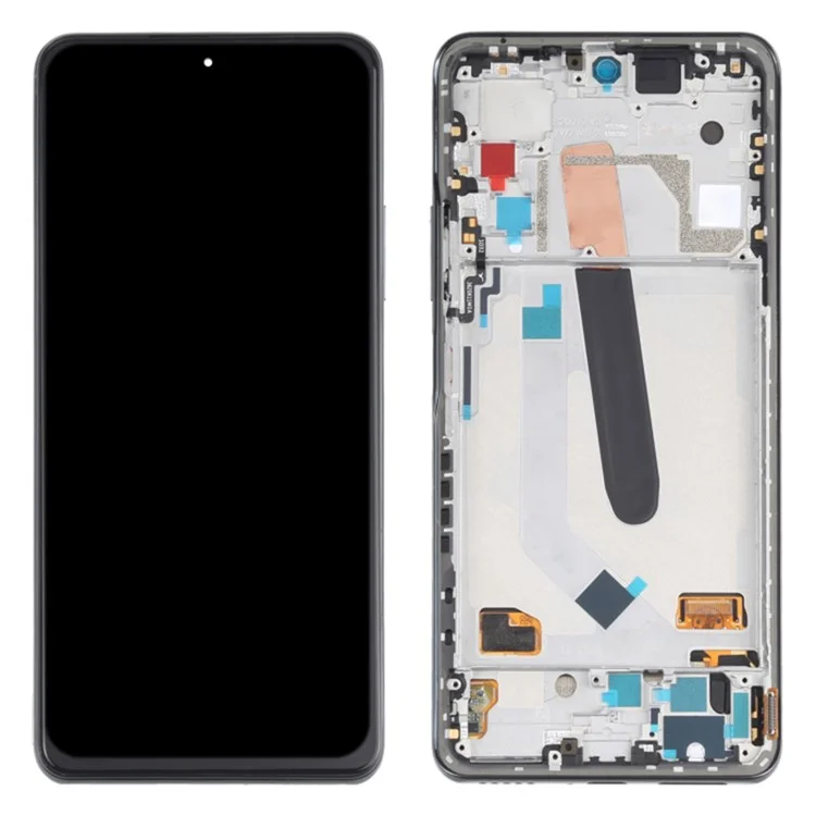 Para Xiaomi Redmi K40 / K40 Pro / K40 Pro+ / Mi 11i Tela OLED de Grau C e Conjunto de Digitalizador + Peça de Reparo do Quadro (sem Logotipo) - Preto