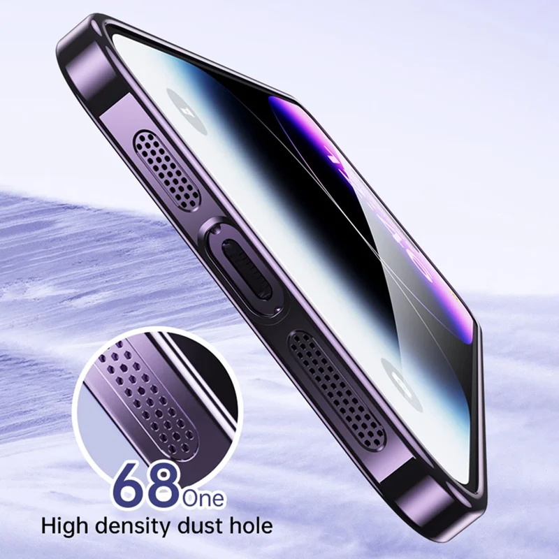 SULADA For iPhone 14 Pro Max Electroplating Phone TPU Case Rhinestone Decor Glitter Phone Cover - Purple