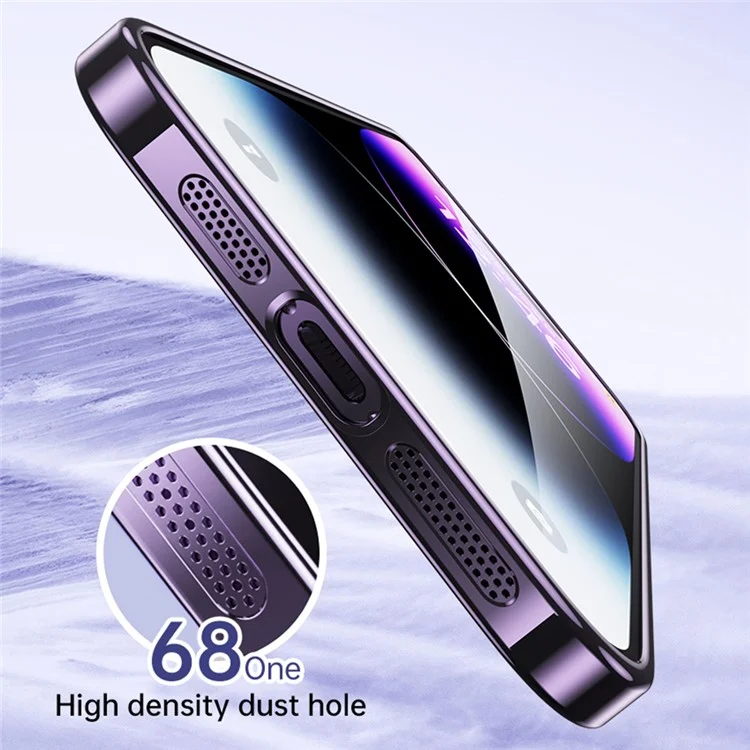 SULADA Для iPhone 14 Pro Rhinestone Decor Phone Case Glitter Electroplating TPU Cover - Purple