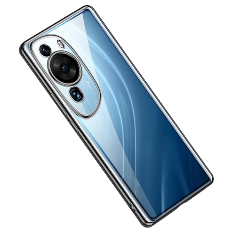 SULADA Pour Huawei P60 Art Straight Edge Back Cover Soft TPU Electroplating Clear Phone Case - Noir