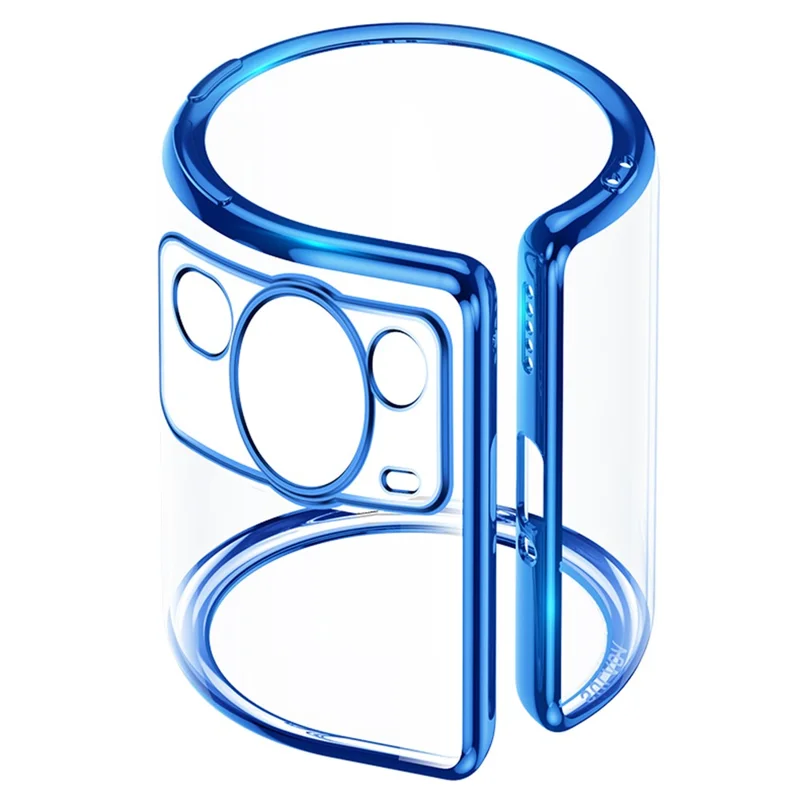 SULADA For Huawei P60 Pro Soft TPU Clear Phone Case Electroplating Straight Edge Protective Cover - Green