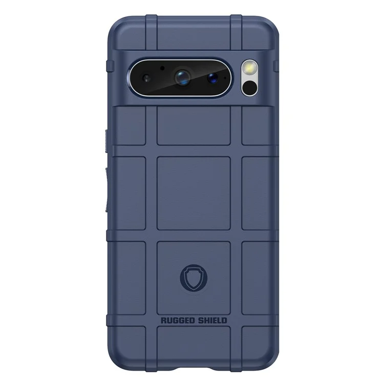 For Google Pixel 8 Pro Soft TPU Phone Case Square Grid Texture Phone Cover - Blue