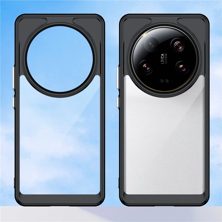 Per Xiaomi 13 Ultra Custodia posteriore trasparente TPU+Acrilico Anti-Graffio Antiurto Custodia per telefono - Nero