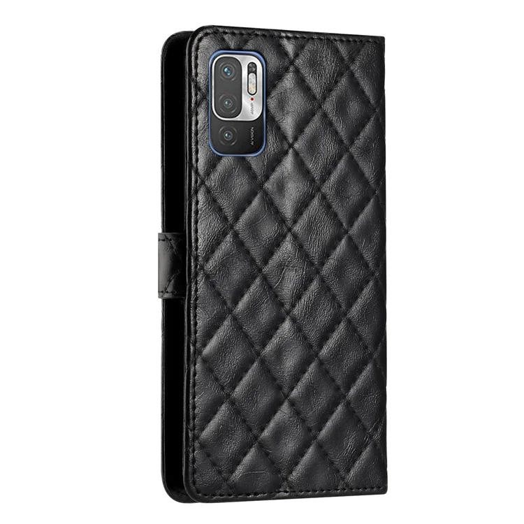 For Xiaomi Poco M3 Pro 4G / 5G / Redmi Note 10 5G / Note 10T 5G Leather Phone Case with Stand Wallet - Black
