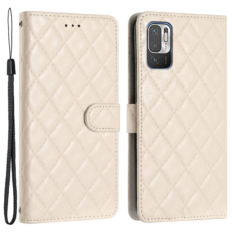 For Xiaomi Poco M3 Pro 4G / 5G / Redmi Note 10 5G / Note 10T 5G Leather Phone Case with Stand Wallet - White