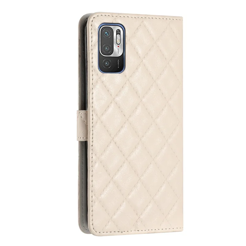 For Xiaomi Poco M3 Pro 4G / 5G / Redmi Note 10 5G / Note 10T 5G Leather Phone Case with Stand Wallet - White