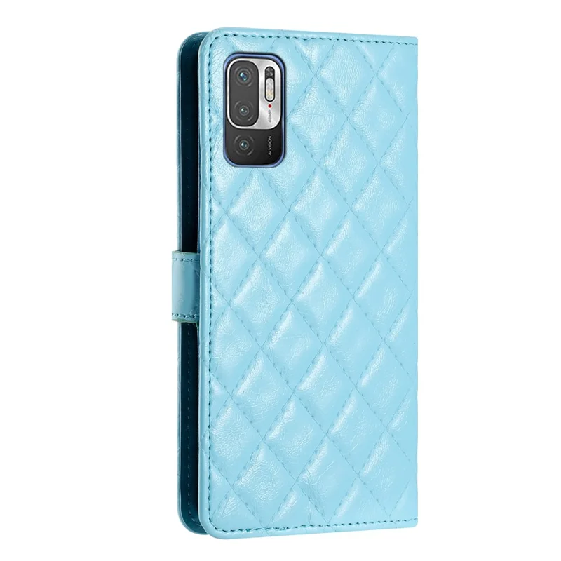 For Xiaomi Poco M3 Pro 4G / 5G / Redmi Note 10 5G / Note 10T 5G Leather Phone Case with Stand Wallet - Sky Blue