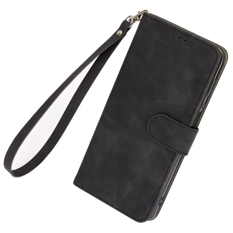 Pour Nokia C22 PU Cuir Protecteur de Protection Porte-touche Portefeuille Écouteur Téléphone - Noir