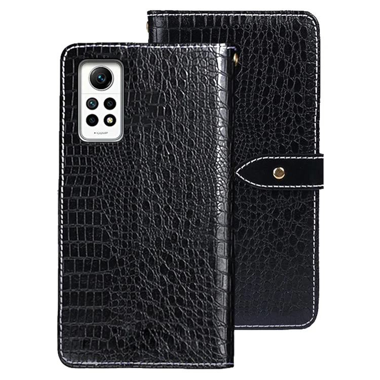 IDEWEI para Xiaomi Redmi Note 12 Pro 4G / Note 11 Pro 5G (Qualcomm) / 11 Pro 4G (MediaTek) Funda de Cuero Cartera con Soporte - Negro