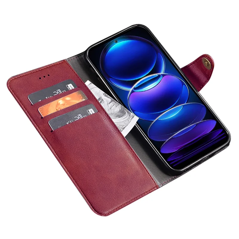 IDEWEI For Xiaomi 13 Ultra PU Leather Smartphone Case Wallet Stand Phone Cover - Red