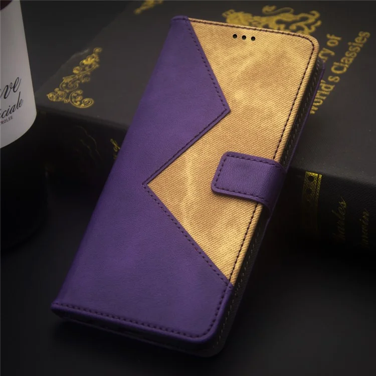 IDEWEI Para Asus ROG Phone 7 5G Funda con Soporte y Tarjetero de Piel PU - Púrpura