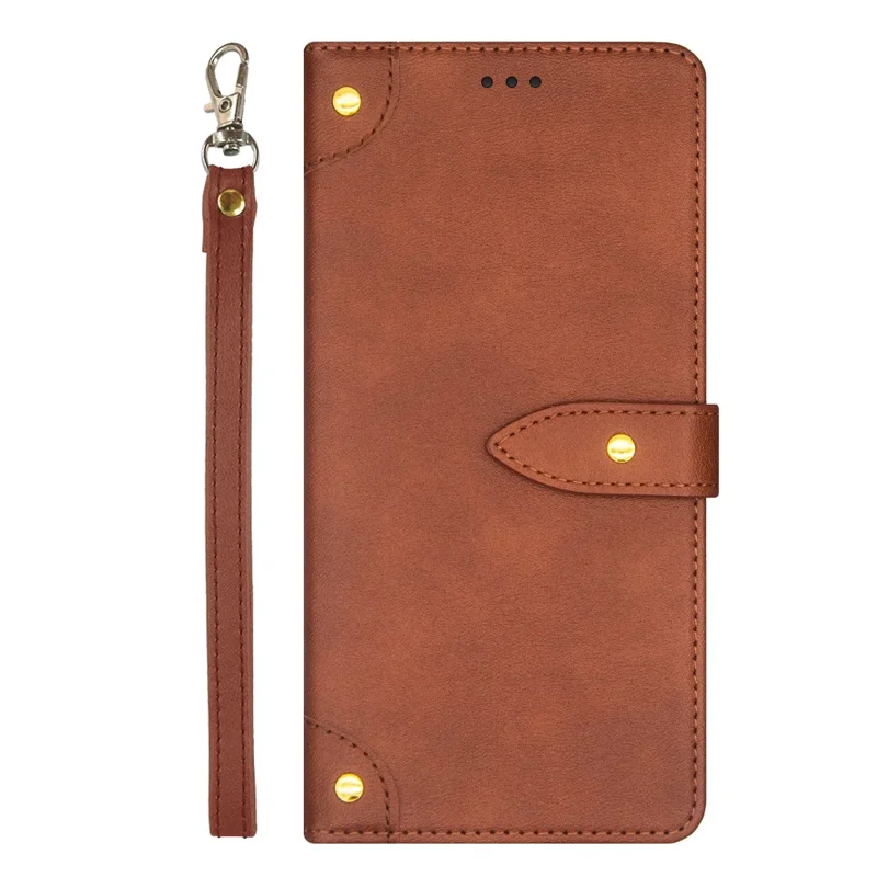 IDEWEI For Asus ROG Phone 7 5G Flip Stand Phone Case Leather Drop-proof Cover with Card Slots - Brown
