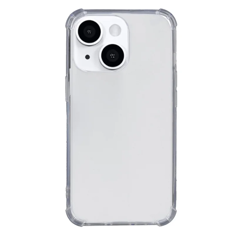 For iPhone 14 Crystal Clear Cover Reinforced Corner Shockproof Flexible TPU Phone Case