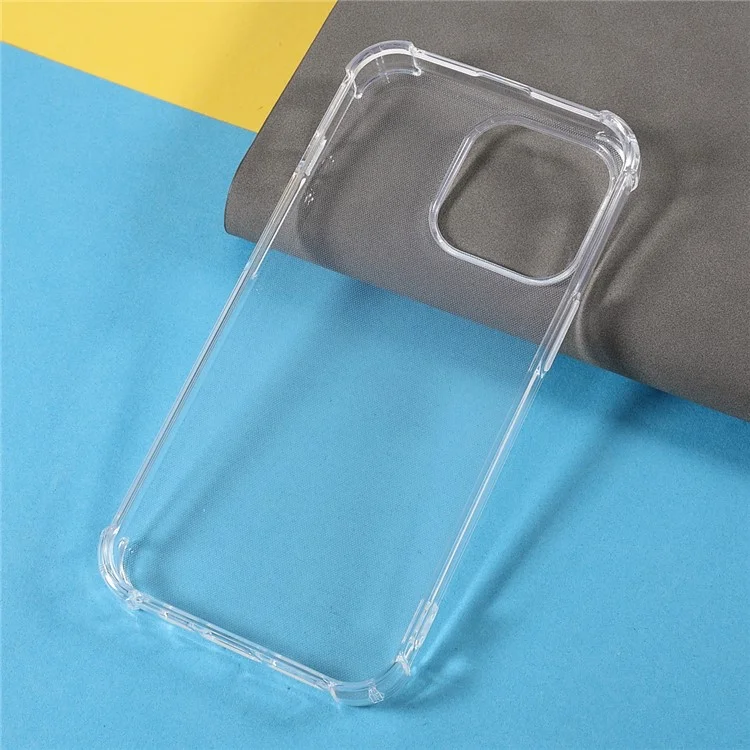 For iPhone 14 Pro Clear Phone Case Flexible TPU Shockproof Corners Cell Phone Cover